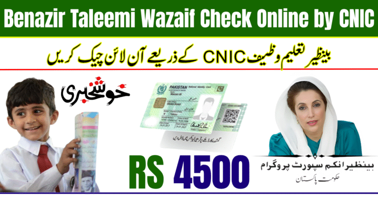Benazir Taleemi Wazaif Check Online by CNIC – August 2025 Update on New Payments & Verification Process